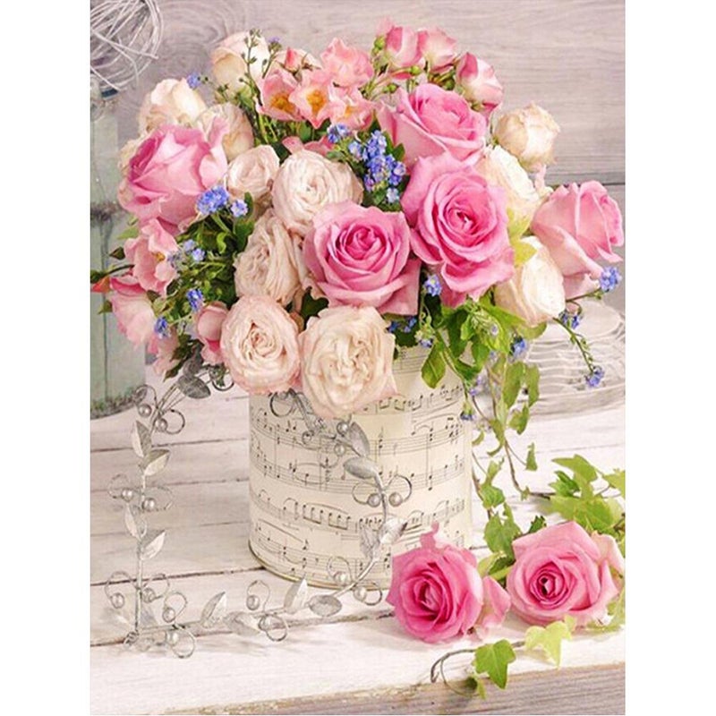30x40cm frameless floral landscape 5D diamond painting, DIY handmade sticker, diamond painting, full diamond decorative painting for entryway and bedroom.